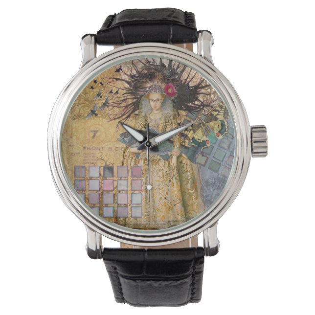  Vissen Vrouw Gothic Classic Horloge (Voorkant)