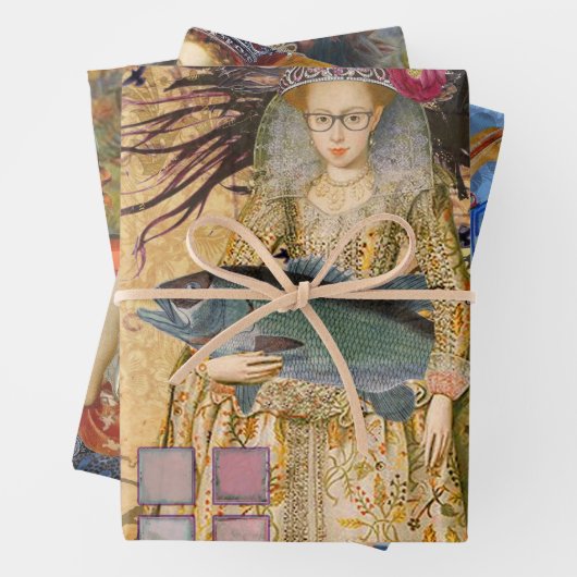 Vissen Vrouw Gothic Classic Inpakpapier Vel (In situ)