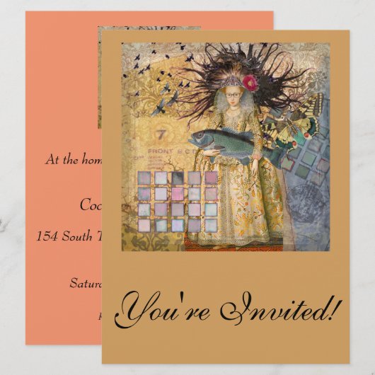  Vissen Vrouw Gothic Classic Kaart (Voorkant / Achterkant)