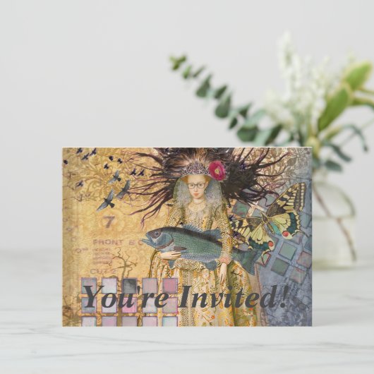  Vissen Vrouw Gothic Classic Kaart (Staand voorkant)