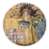  Vissen Vrouw Gothic Classic Keramische Knop (Voorkant)