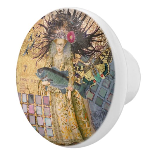  Vissen Vrouw Gothic Classic Keramische Knop (Rechts)