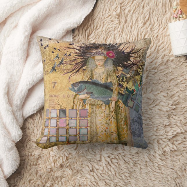  Vissen Vrouw Gothic Classic Kussen (Deken)