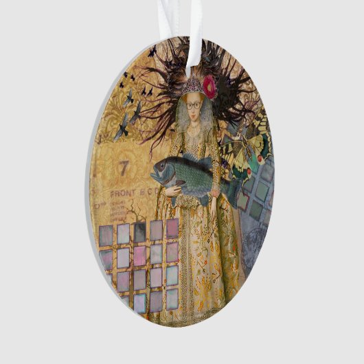 Vissen Vrouw Gothic Classic Ornament (voorkant)