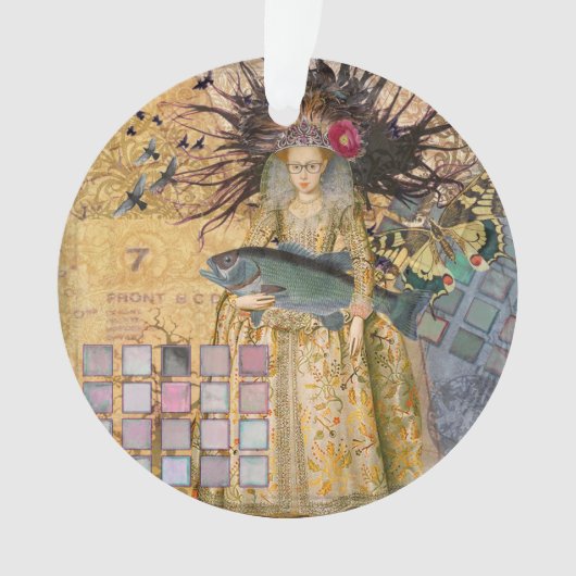  Vissen Vrouw Gothic Classic Ornament (voorkant)