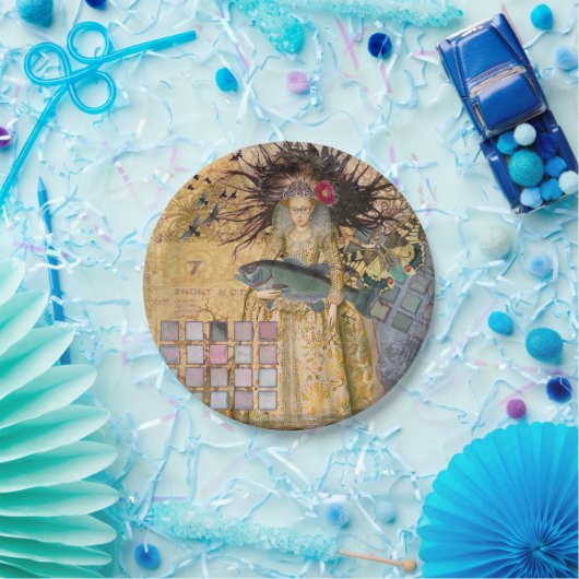  Vissen Vrouw Gothic Classic Papieren Bordje (Feest)