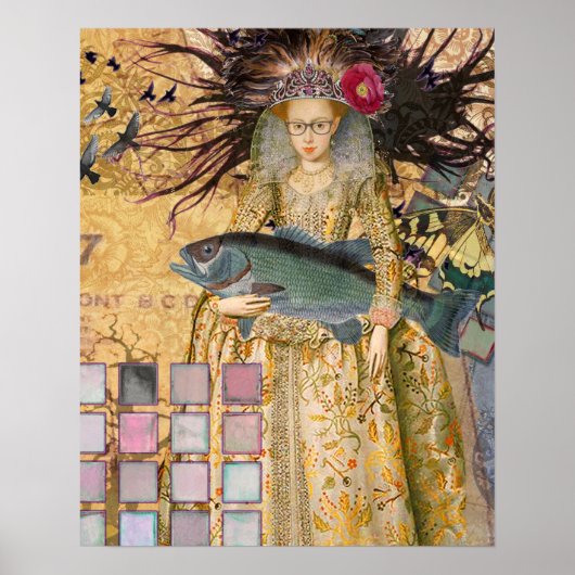  Vissen Vrouw Gothic Classic Poster (Voorkant)