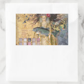  Vissen Vrouw Gothic Classic Rechthoekige Sticker (Tas)