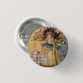  Vissen Vrouw Gothic Classic Ronde Button 3,2 Cm (Voorkant /achterkant)