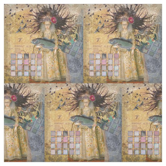 Vissen Vrouw Gothic Classic Stof (Swatch)