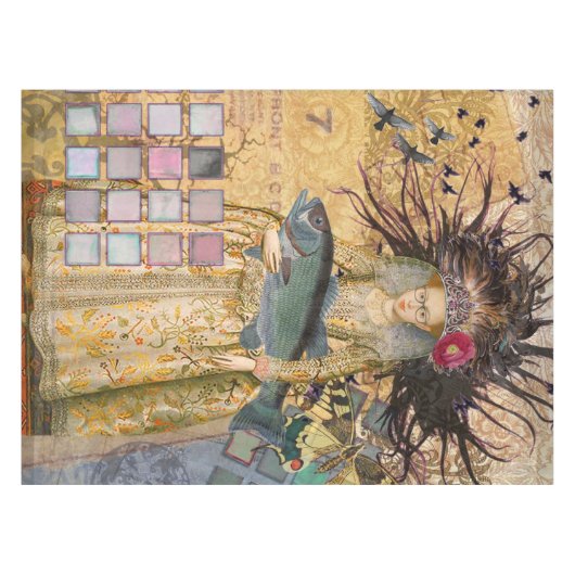  Vissen Vrouw Gothic Classic Tafelkleed (Voorkant (Horizontaal))