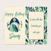 Vissen vrouw kaart (Binnenkant ongevouwen)