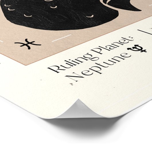 Vissen Vrouwelijk Zodiac Poster (Hoek)