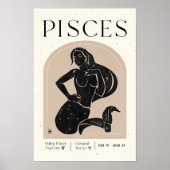 Vissen Vrouwelijk Zodiac Poster (Voorkant)