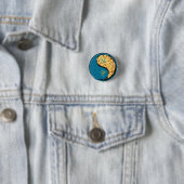 Vissen & Vuur Aap Ronde Button 3,2 Cm (In situ)