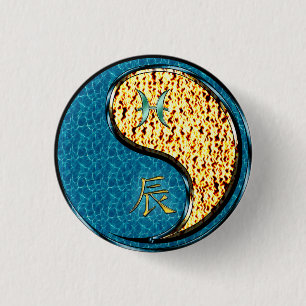 Vissen & Vuur Draak Ronde Button 3,2 Cm