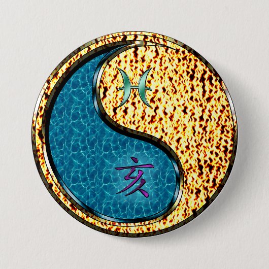 Vissen & Vuur Ever Ronde Button 7,6 Cm (Voorkant)
