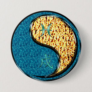 Vissen & Vuur Hond Ronde Button 7,6 Cm