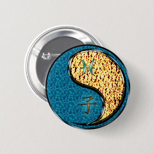Vissen & Vuur Rat Ronde Button 5,7 Cm (Voorkant /achterkant)