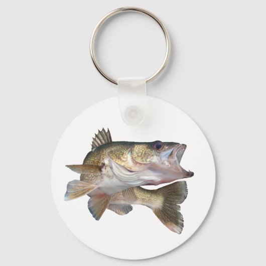 Vissen Walleye Sleutelhanger (Voorkant)