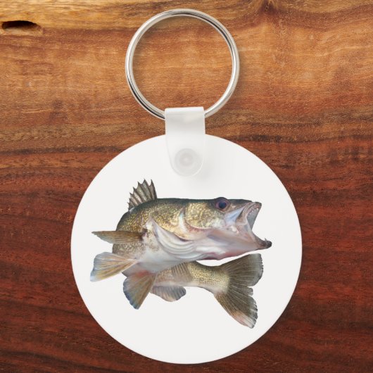 Vissen Walleye Sleutelhanger (Voorkant)