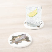 Vissen Walleye Zandsteen Onderzetter (Zijkant)