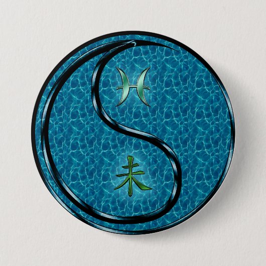 Vissen & Water Geit Ronde Button 7,6 Cm (Voorkant)