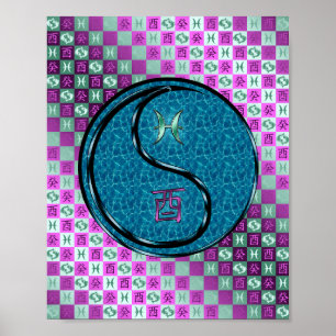 Vissen & Water Haan Poster
