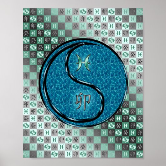 Vissen & Water Konijn Poster (Voorkant)