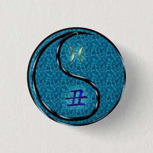 Vissen & Water Os Ronde Button 3,2 Cm (Voorkant)