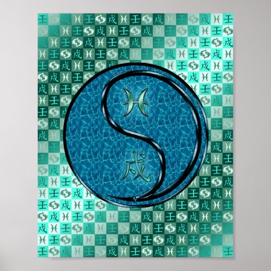 Vissen & Waterhond Poster (Voorkant)