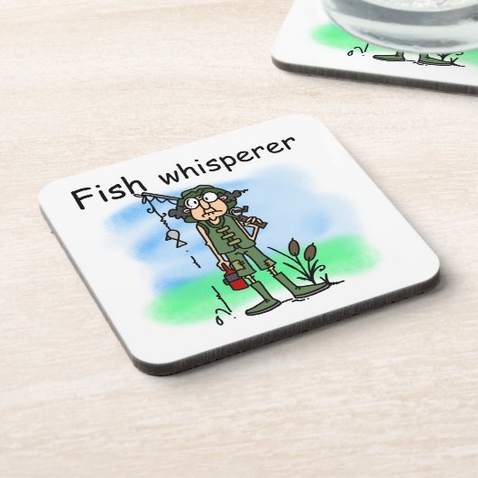 Vissen Whisperer Bier Onderzetter (Linkerzijde)