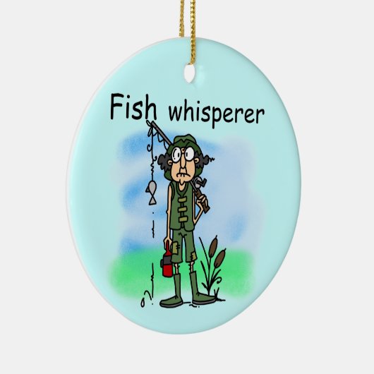Vissen Whisperer Keramisch Ornament (Rechts)
