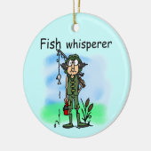 Vissen Whisperer Keramisch Ornament (Links)