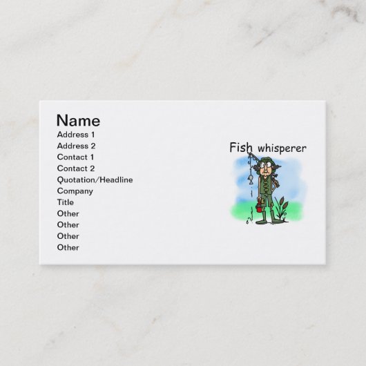 Vissen Whisperer Visitekaartje (Voorkant)