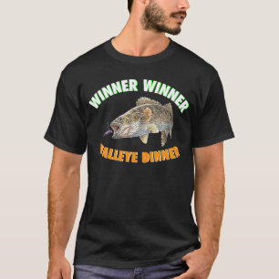 Vissen WINNAAR WINNAAR WALLEYE DINER Vis Frituren T-shirt