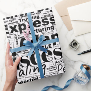 Vissen Word Cloud Zodiac Inspiratie Cadeaupapier