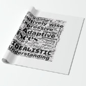 Vissen Word Cloud Zodiac Inspiratie Cadeaupapier (Uitgerold)