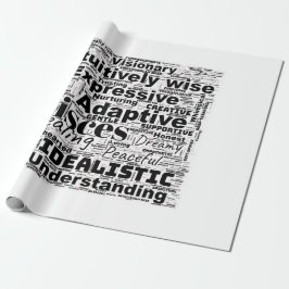 Vissen Word Cloud Zodiac Inspiratie Cadeaupapier