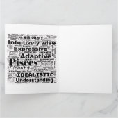 Vissen Word Cloud Zodiac Inspiratie Kaart (Binnen)