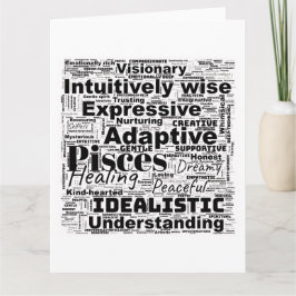 Vissen Word Cloud Zodiac Inspiratie Kaart