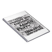 Vissen Word Cloud Zodiac Inspiratie Notitieboek (Rechterzijde)