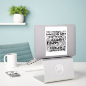 Vissen Word Cloud Zodiac Inspiratie Sticker (Laptop op bureau)
