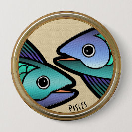 Vissen Z (Pin-On Button) Ronde Button 4,0 Cm