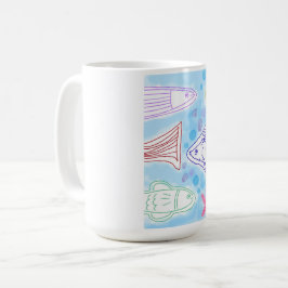 Vissen zee kunst koffiemok