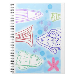 Vissen zee kunst notitieboek