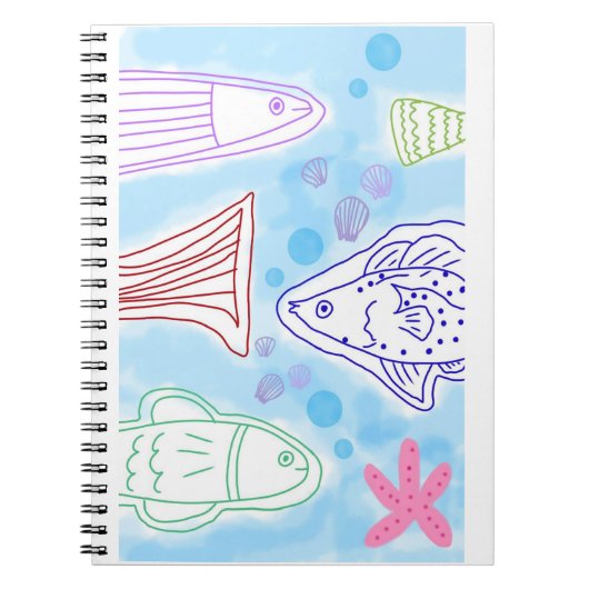 Vissen zee kunst notitieboek (Voorkant)