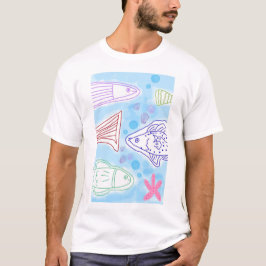 Vissen zee kunst t-shirt