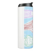 Vissen zee kunst thermosbeker (Gedraaid links)