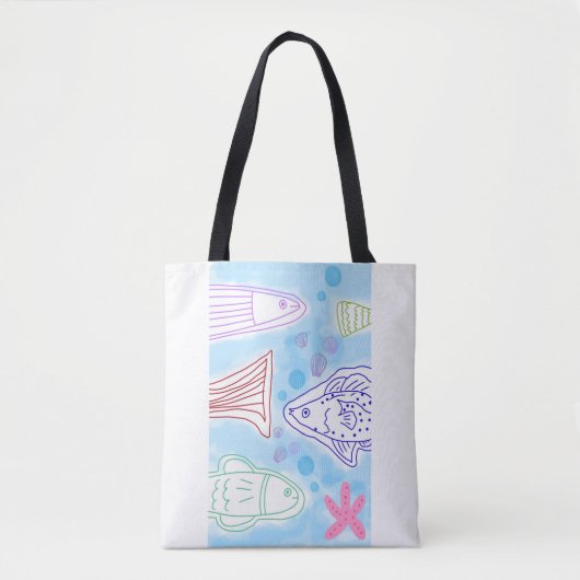 Vissen zee kunst tote bag (Voorkant)